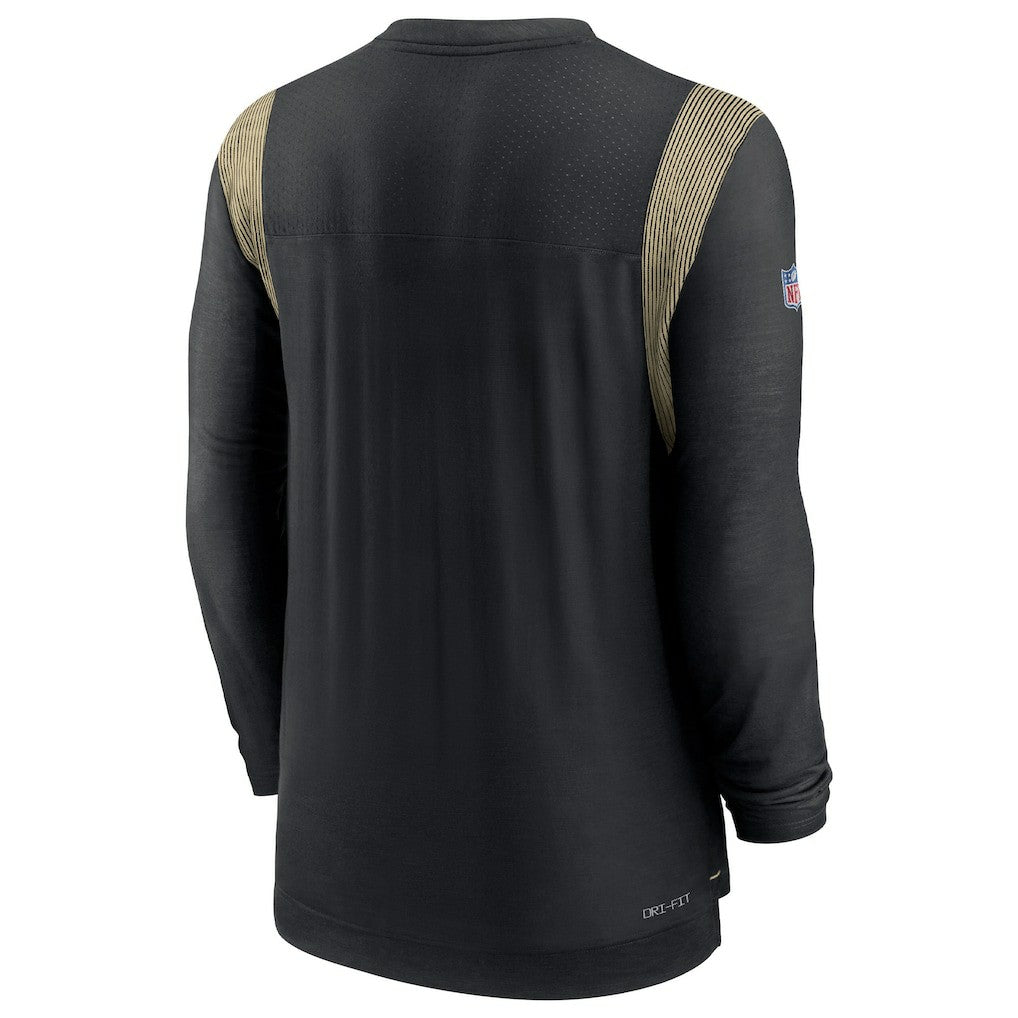 Sideline Tonal Logo Performance Player Long Sleeve T-Shirt - New Orleans Saints