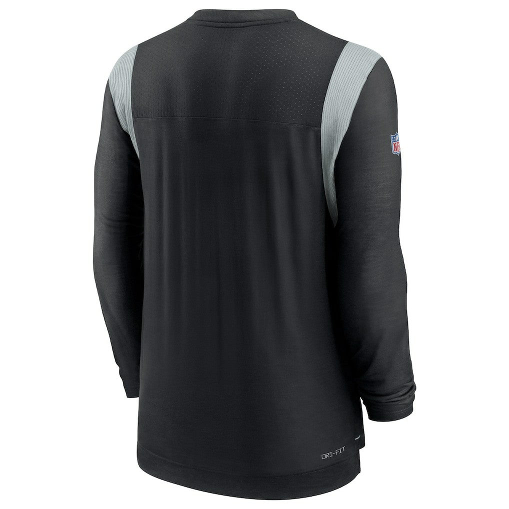 Sideline Tonal Logo Performance Player Long Sleeve T-Shirt - Las Vegas Raiders
