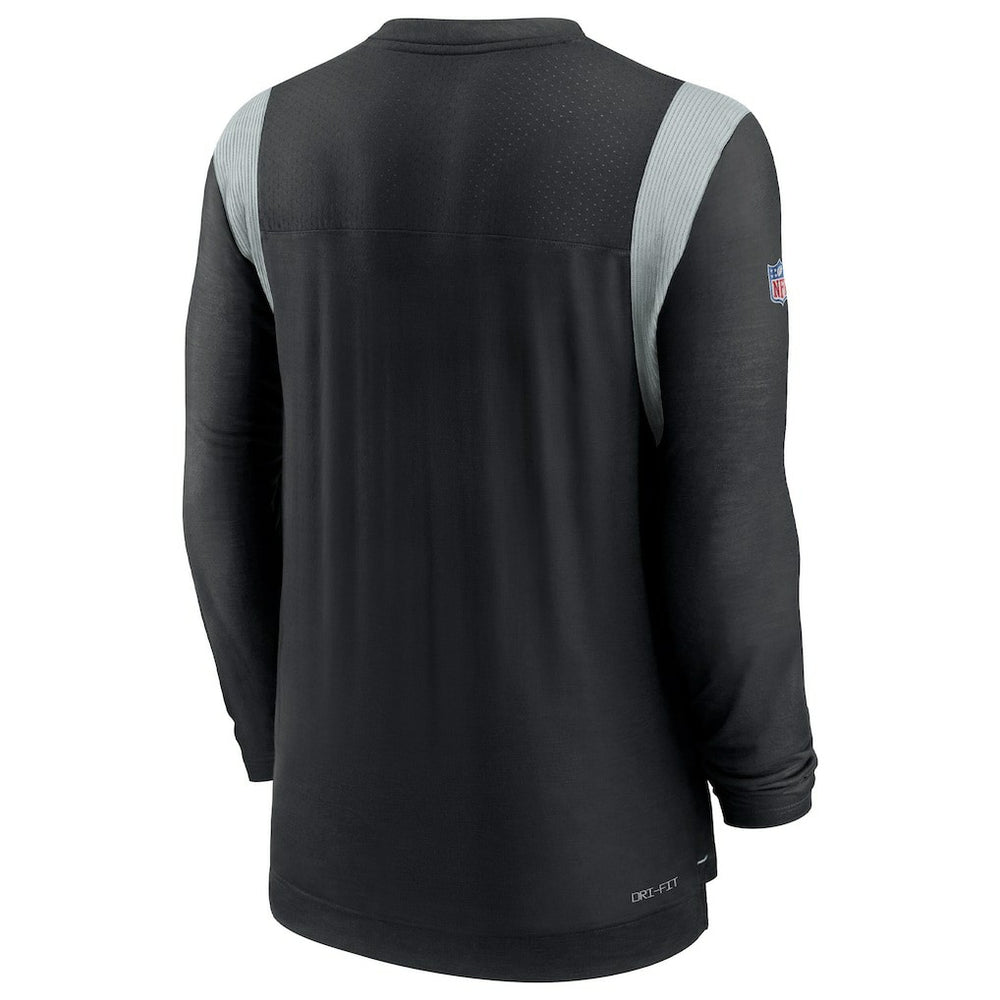 Sideline Tonal Logo Performance Player Long Sleeve T-Shirt - Las Vegas Raiders