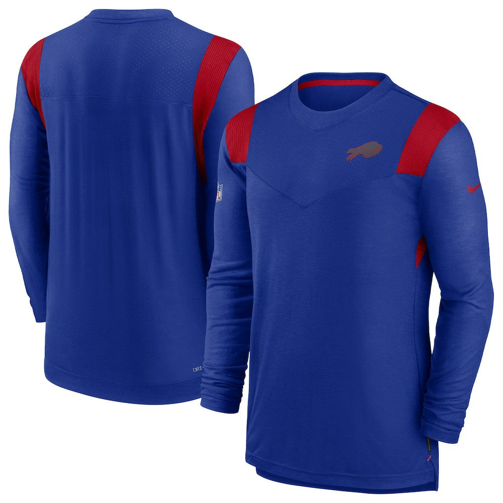 Sideline Tonal Logo Performance Player Long Sleeve T-Shirt - Buffalo Bills