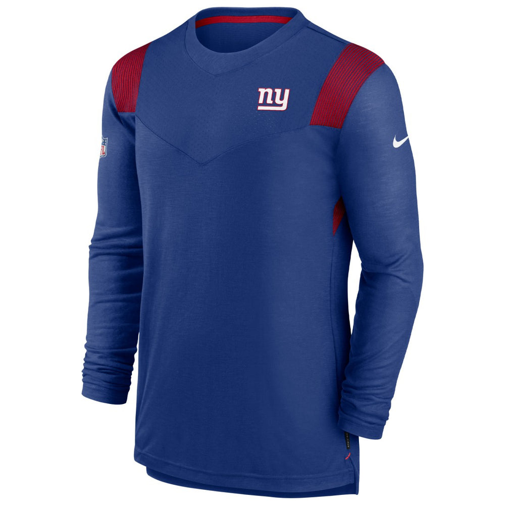 Sideline Tonal Logo Performance Player Long Sleeve T-Shirt - New York Giants