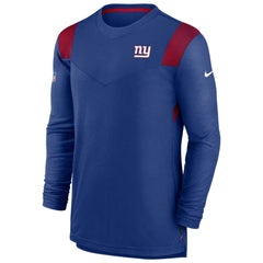 Sideline Tonal Logo Performance Player Long Sleeve T-Shirt - New York Giants
