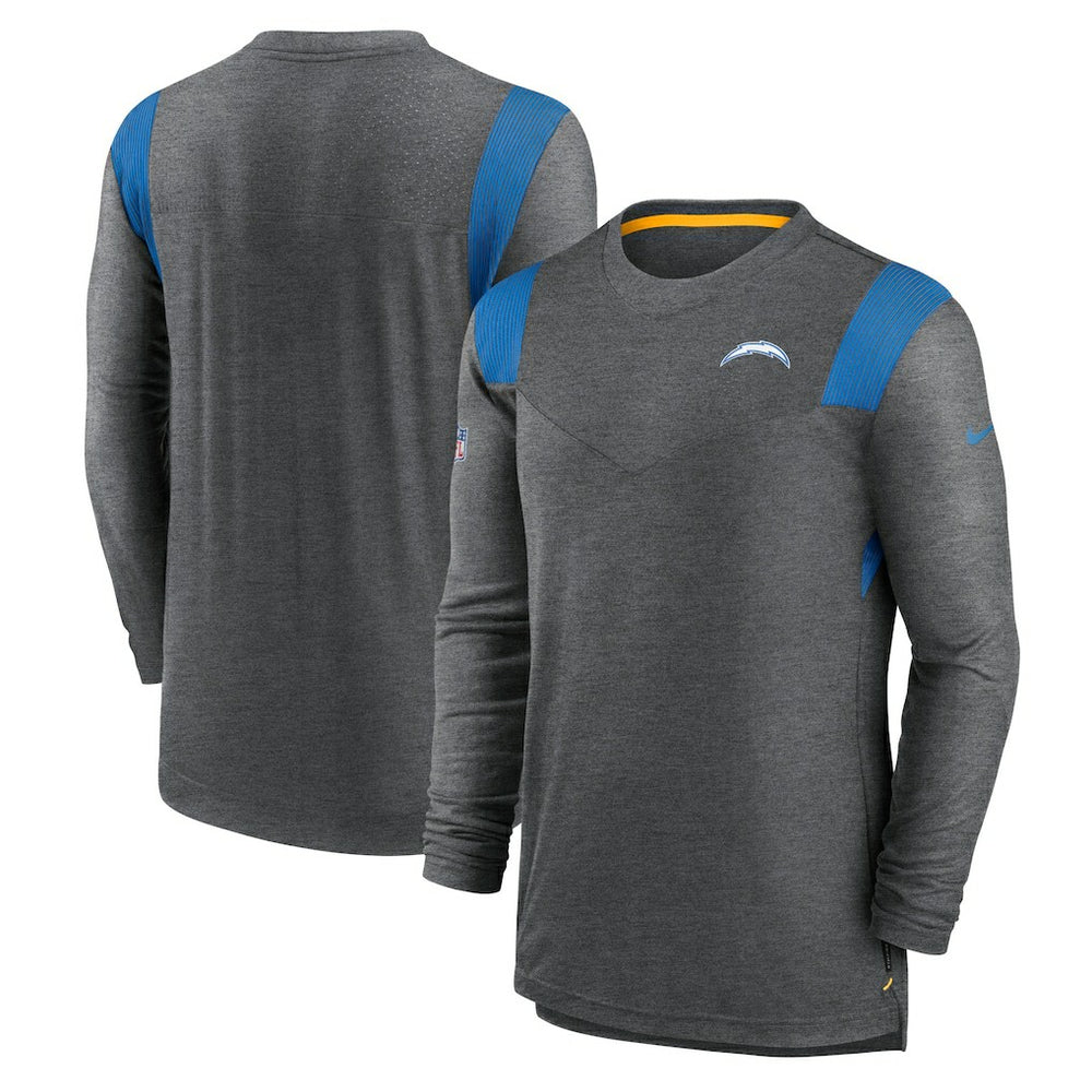 Sideline Tonal Logo Performance Player Long Sleeve T-Shirt - Los Angeles Chargers