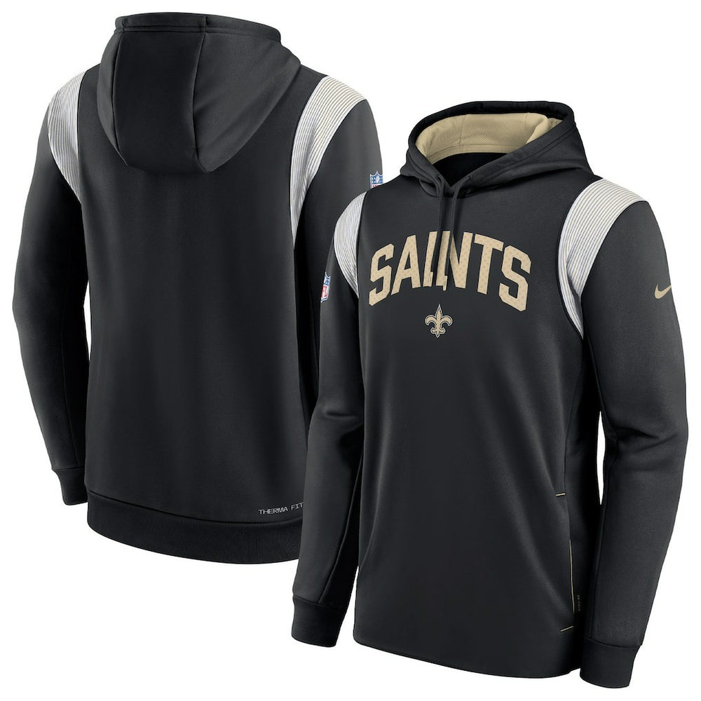 Sideline Athletic Stack Performance Pullover Hoodie - New Orleans Saints