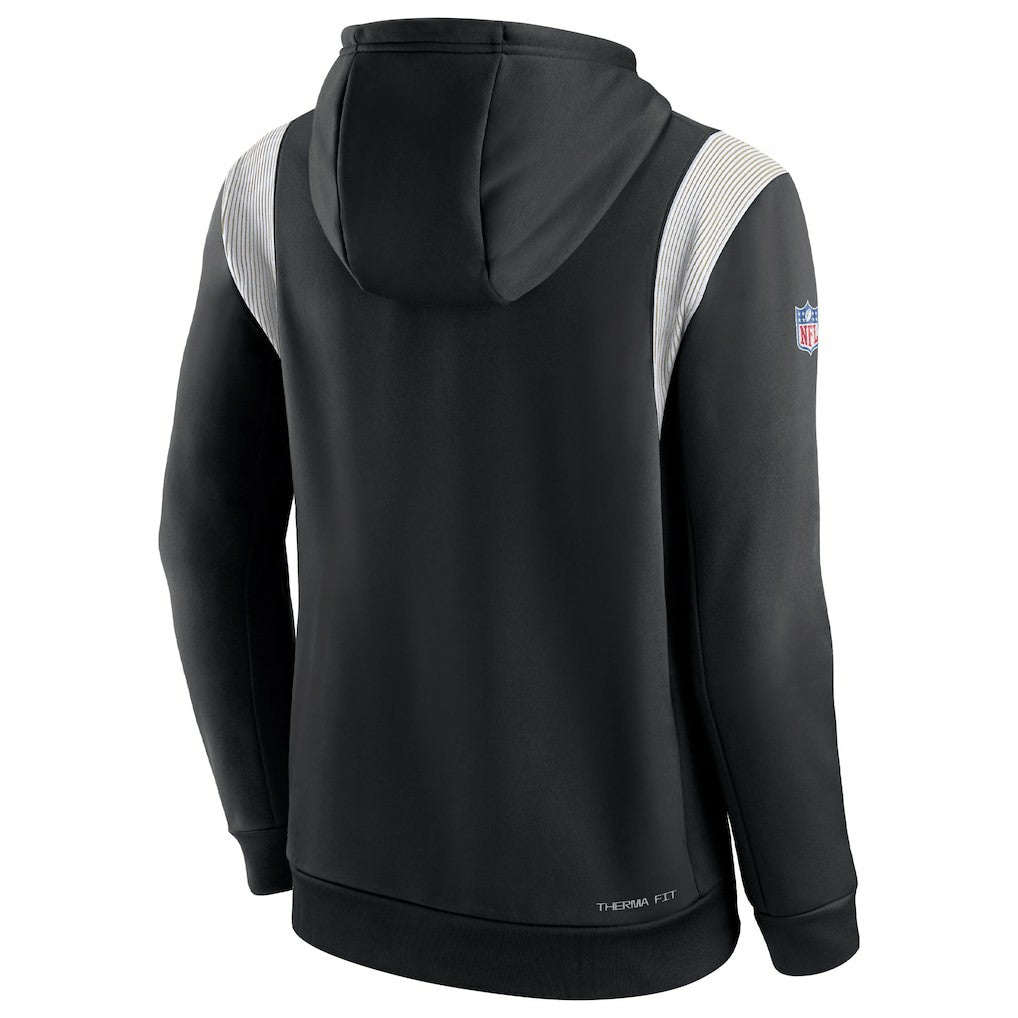 Sideline Athletic Stack Performance Pullover Hoodie - New Orleans Saints