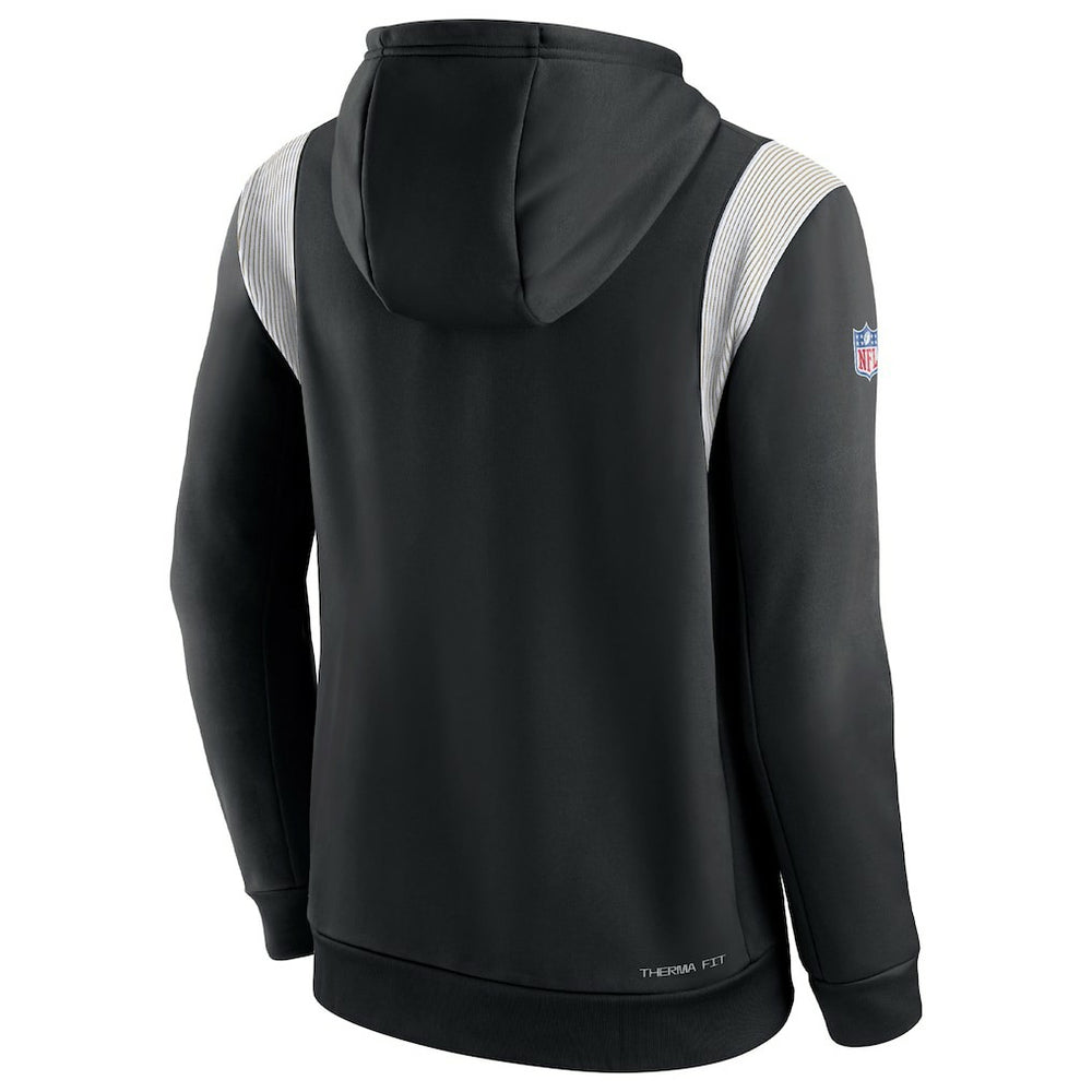 Sideline Athletic Stack Performance Pullover Hoodie - New Orleans Saints