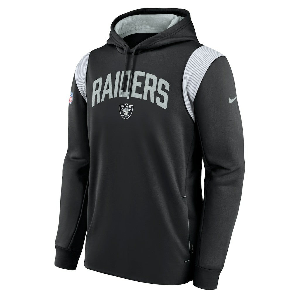 Sideline Athletic Stack Performance Pullover Hoodie - Las Vegas Raiders