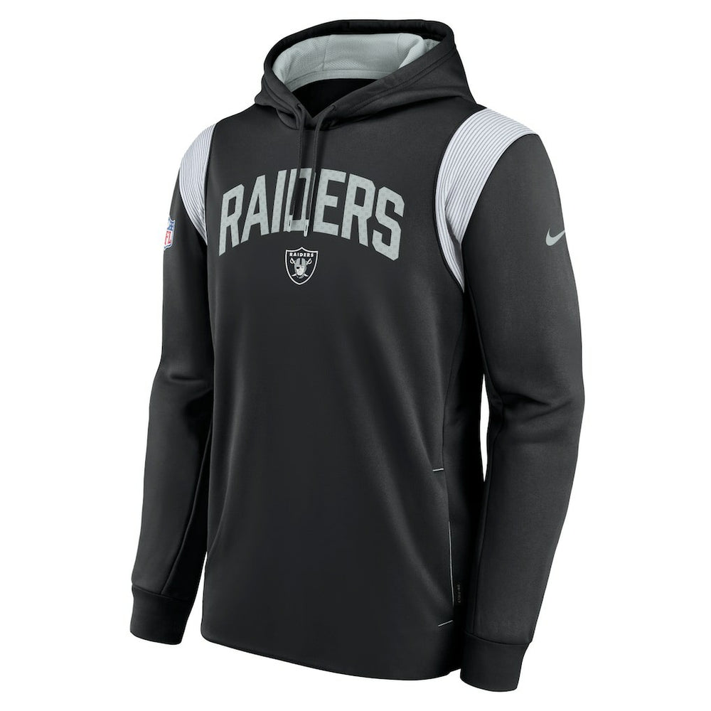 Sideline Athletic Stack Performance Pullover Hoodie - Las Vegas Raiders