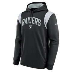 Sideline Athletic Stack Performance Pullover Hoodie - Las Vegas Raiders