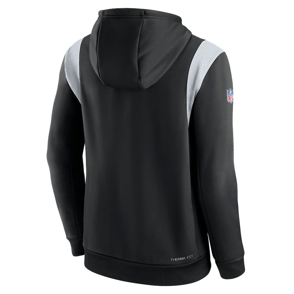 Sideline Athletic Stack Performance Pullover Hoodie - Las Vegas Raiders