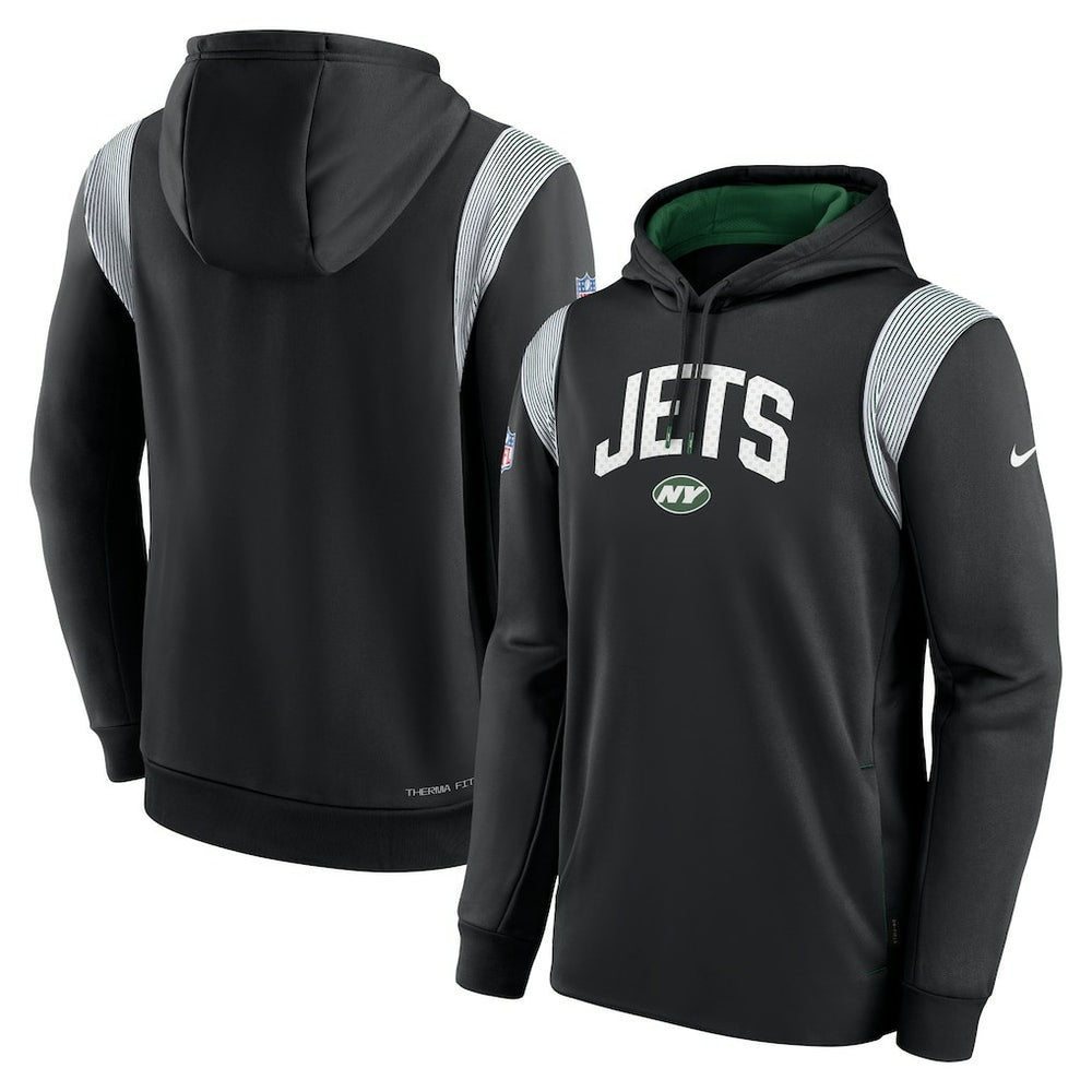 Sideline Athletic Stack Performance Pullover Hoodie - New York Jets