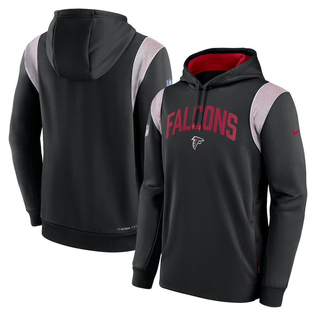 Sideline Athletic Stack Performance Pullover Hoodie - Atlanta Falcons