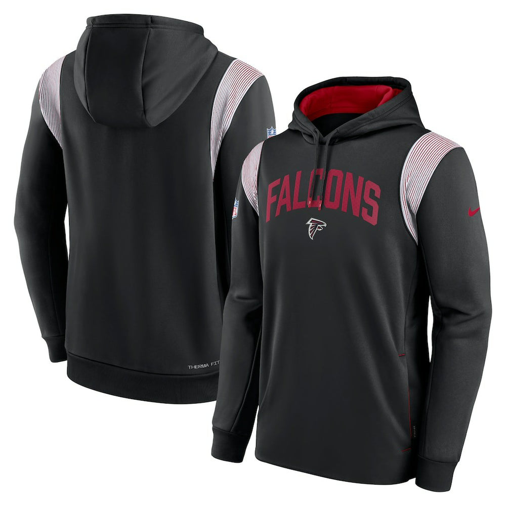 Sideline Athletic Stack Performance Pullover Hoodie - Atlanta Falcons