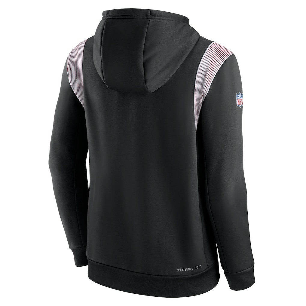 Sideline Athletic Stack Performance Pullover Hoodie - Atlanta Falcons