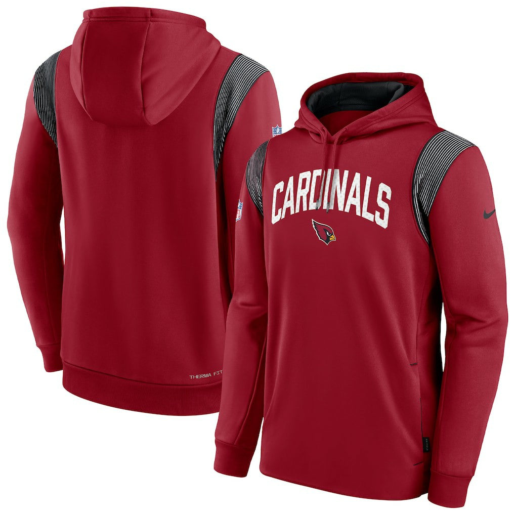 Sideline Athletic Stack Performance Pullover Hoodie - Arizona Cardinals