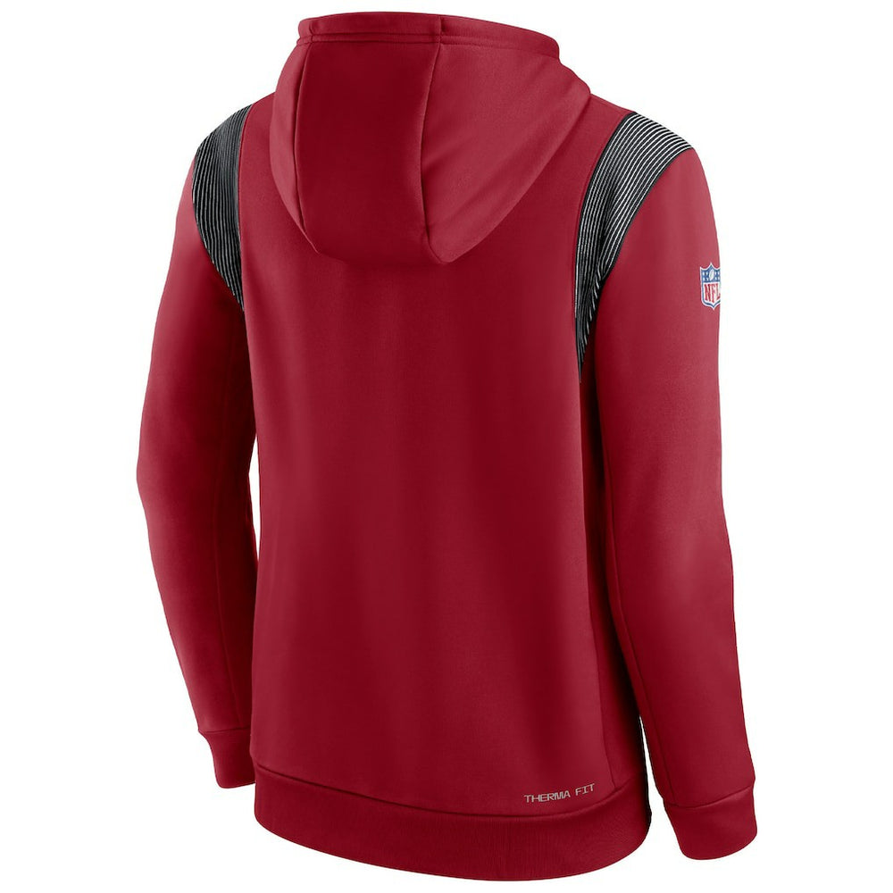 Sideline Athletic Stack Performance Pullover Hoodie - Arizona Cardinals