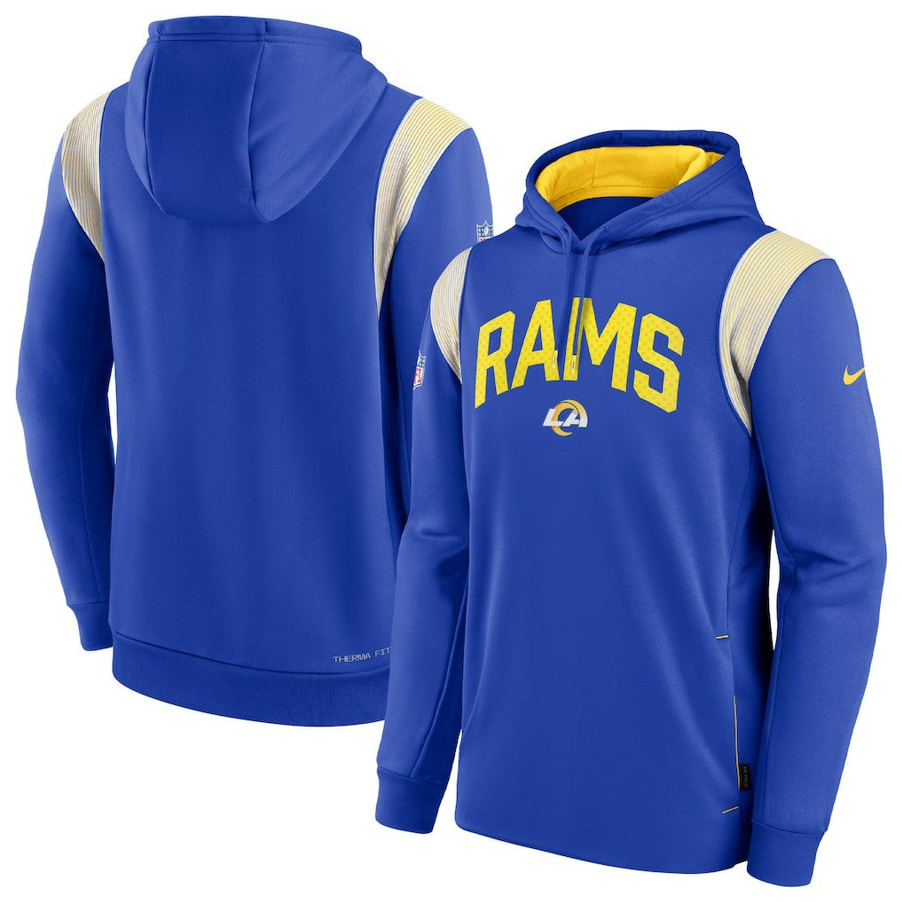 Sideline Athletic Stack Performance Pullover Hoodie - Los Angeles Rams
