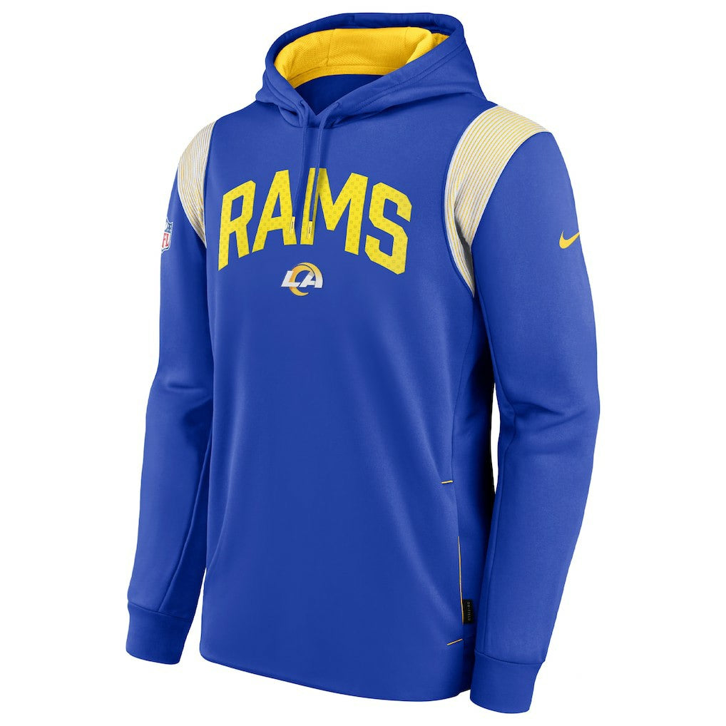 Sideline Athletic Stack Performance Pullover Hoodie - Los Angeles Rams