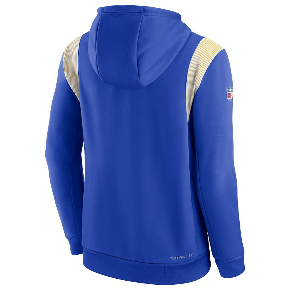 Sideline Athletic Stack Performance Pullover Hoodie - Los Angeles Rams