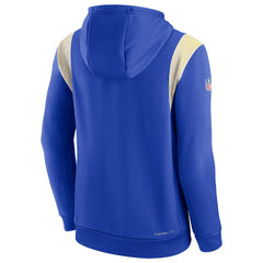 Sideline Athletic Stack Performance Pullover Hoodie - Los Angeles Rams