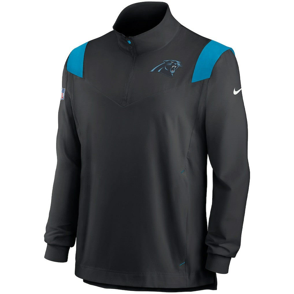 Sideline Coach Chevron Lockup Quarter-Zip Long Sleeve Top - Carolina Panthers
