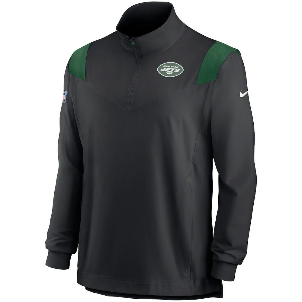 Sideline Coach Chevron Lockup Quarter-Zip Long Sleeve Top - New York Jets