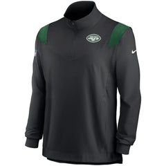Sideline Coach Chevron Lockup Quarter-Zip Long Sleeve Top - New York Jets