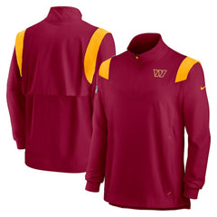 Sideline Coach Chevron Lockup Quarter-Zip Long Sleeve Top - Washington Commanders