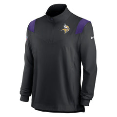 Sideline Coach Chevron Lockup Quarter-Zip Long Sleeve Top - Minnesota Vikings