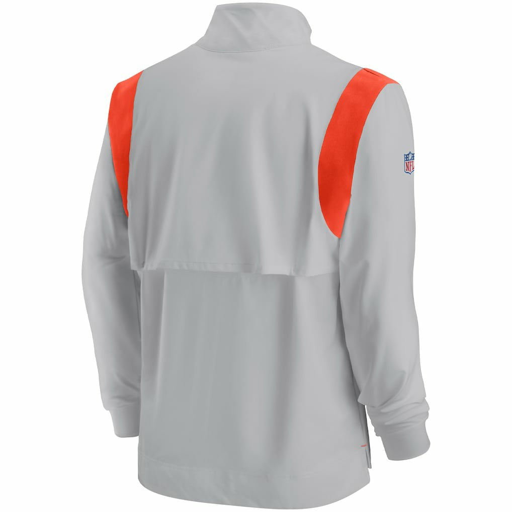 Sideline Coach Chevron Lockup Quarter-Zip Long Sleeve Top - Cleveland Browns