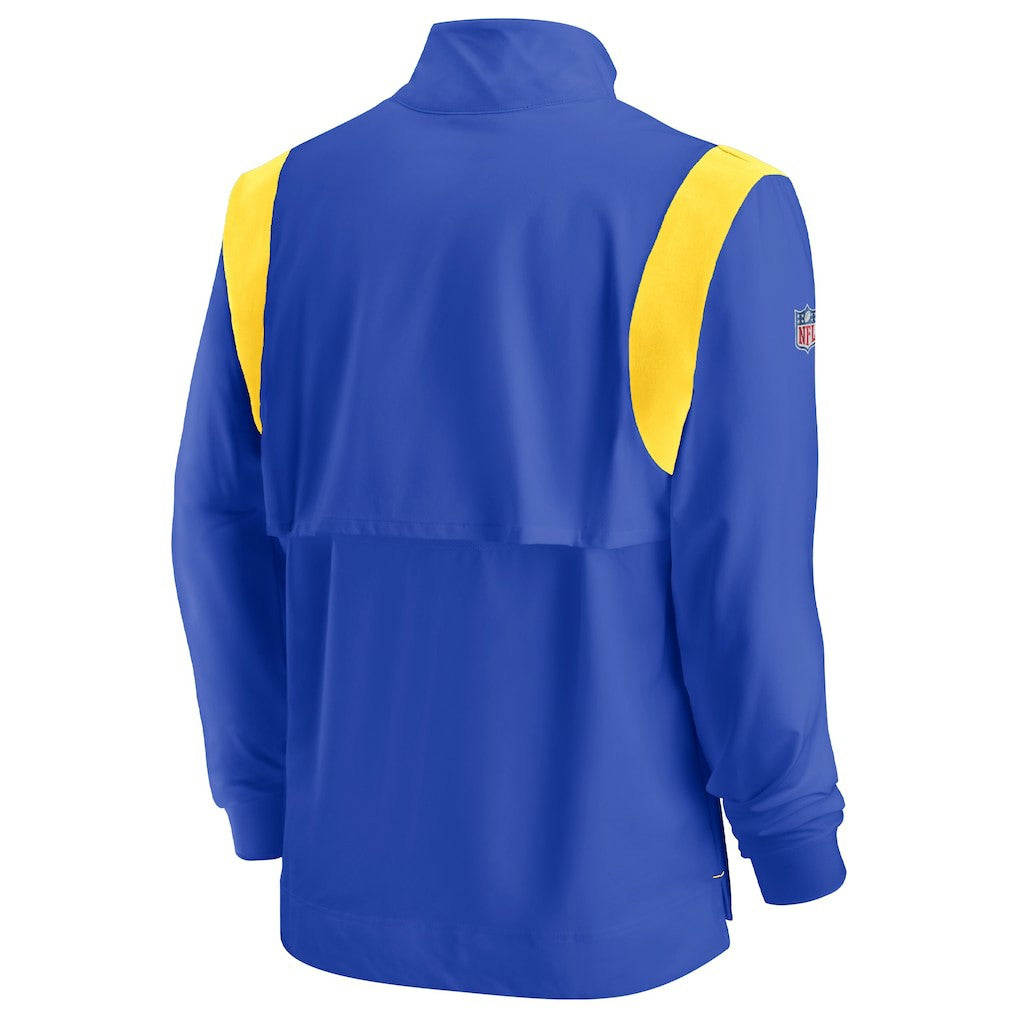 Sideline Coach Chevron Lockup Quarter-Zip Long Sleeve Top - Los Angeles Rams