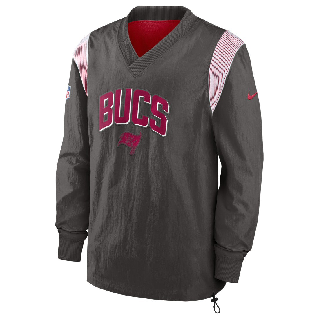 Sideline Athletic Stack V-Neck Pullover Windshirt Jacket - Tampa Bay Buccaneers