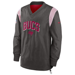 Sideline Athletic Stack V-Neck Pullover Windshirt Jacket - Tampa Bay Buccaneers
