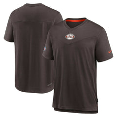 Sideline Coaches Vintage Chevron Performance V-Neck T-Shirt - Cleveland Browns