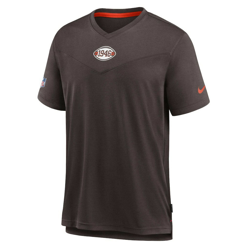 Sideline Coaches Vintage Chevron Performance V-Neck T-Shirt - Cleveland Browns