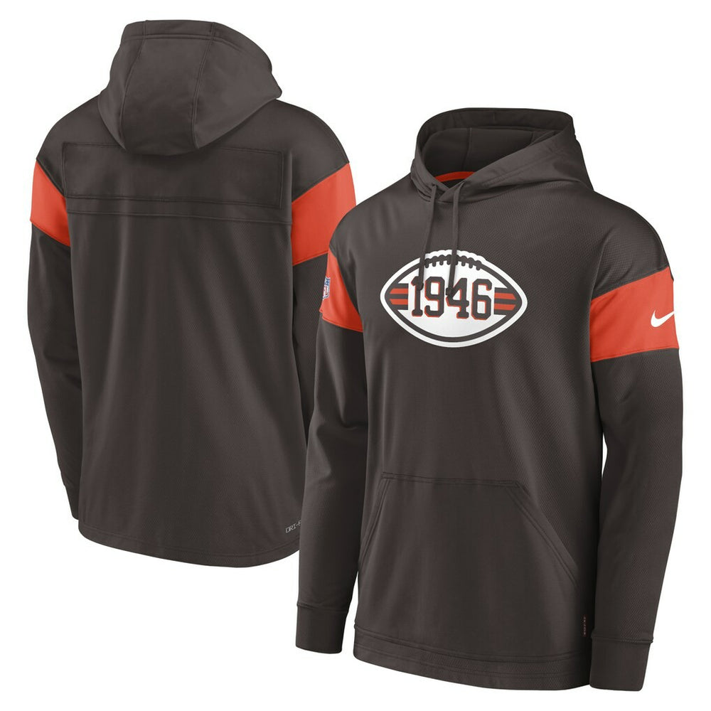 Sideline Arch Jersey Performance Pullover Hoodie - Cleveland Browns