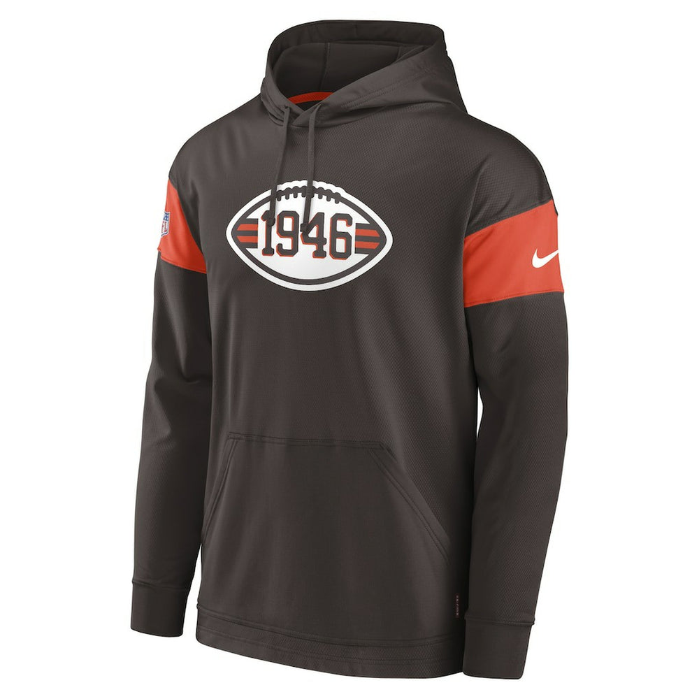 Sideline Arch Jersey Performance Pullover Hoodie - Cleveland Browns