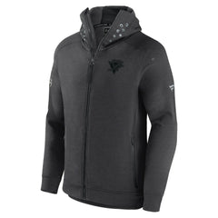 NHL Charcoal Pittsburgh Penguins Fanatics Authentic Pro Road Tech Lightweight Full-Zip Hoodie Jacket