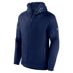 NHL Navy Nashville Predators Fanatics Authentic Pro Road Tech Lightweight Full-Zip Hoodie Jacket