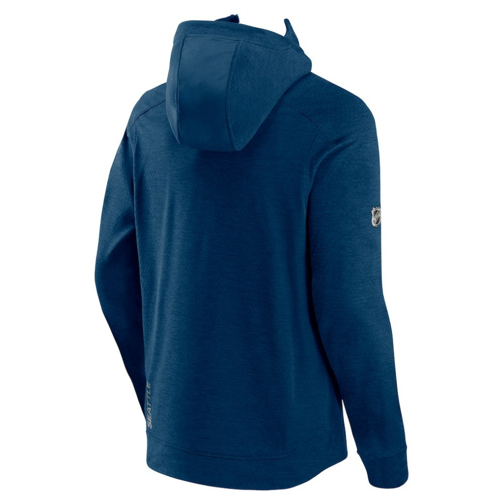 NHL Navy Seattle Kraken Fanatics Authentic Pro Road Tech Lightweight Full-Zip Hoodie Jacket