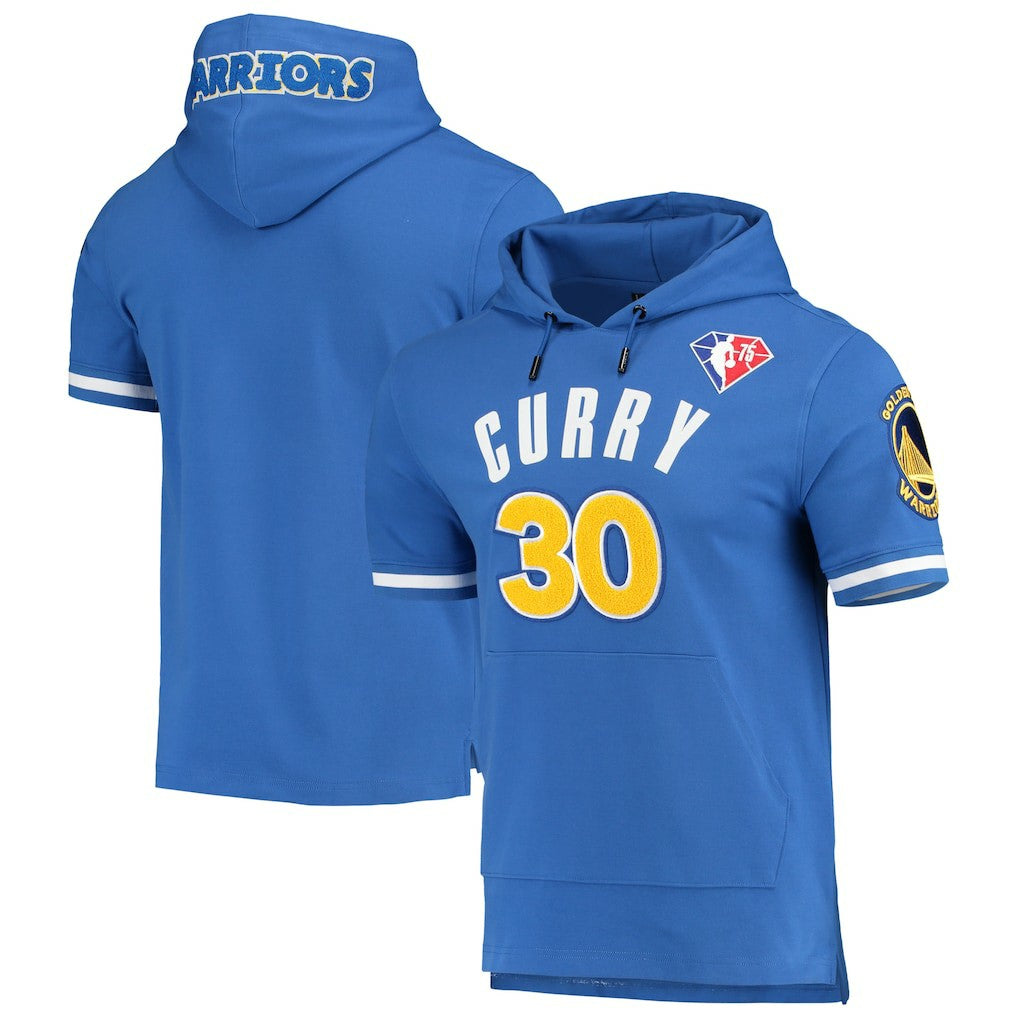 NBA Stephen Curry Golden State Warriors Pro Standard Name & Number Short Sleeve Pullover Hoodie sale