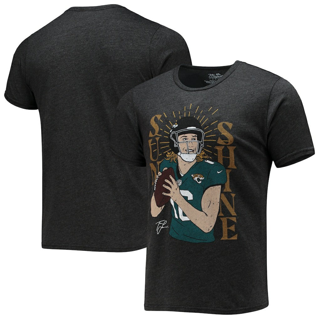 Trevor Lawrence  Majestic Threads Tri-Blend Player Graphic T-Shirt - Jacksonville Jaguars