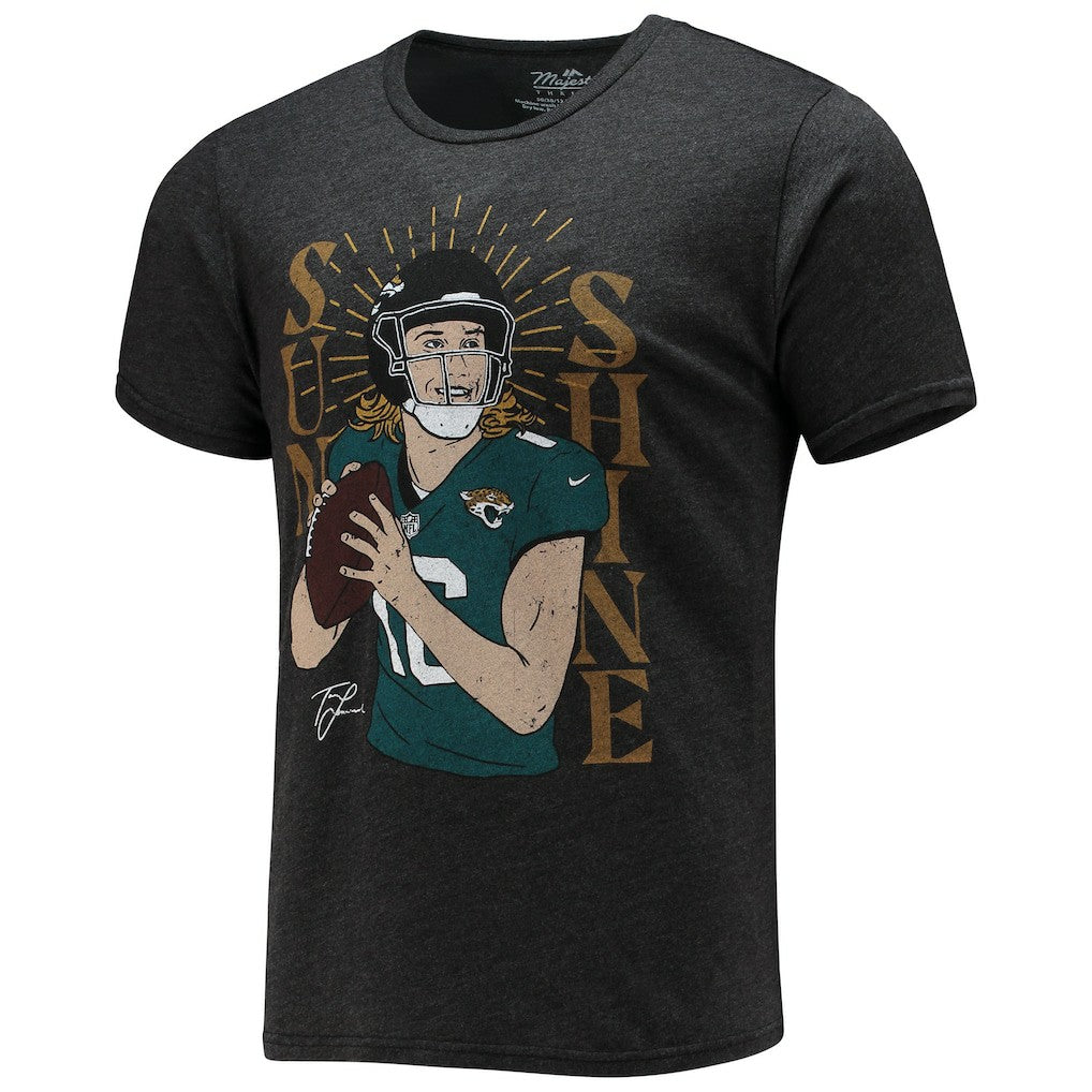 Trevor Lawrence  Majestic Threads Tri-Blend Player Graphic T-Shirt - Jacksonville Jaguars