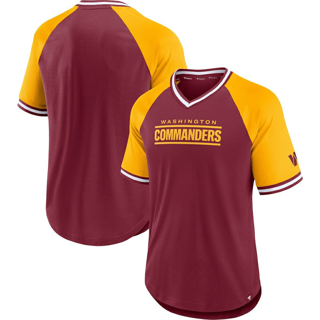 Second Wind Raglan V-Neck T-Shirt - Washington Commanders