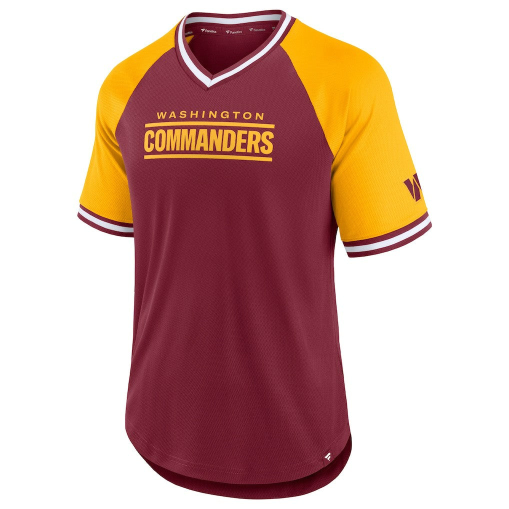 Second Wind Raglan V-Neck T-Shirt - Washington Commanders