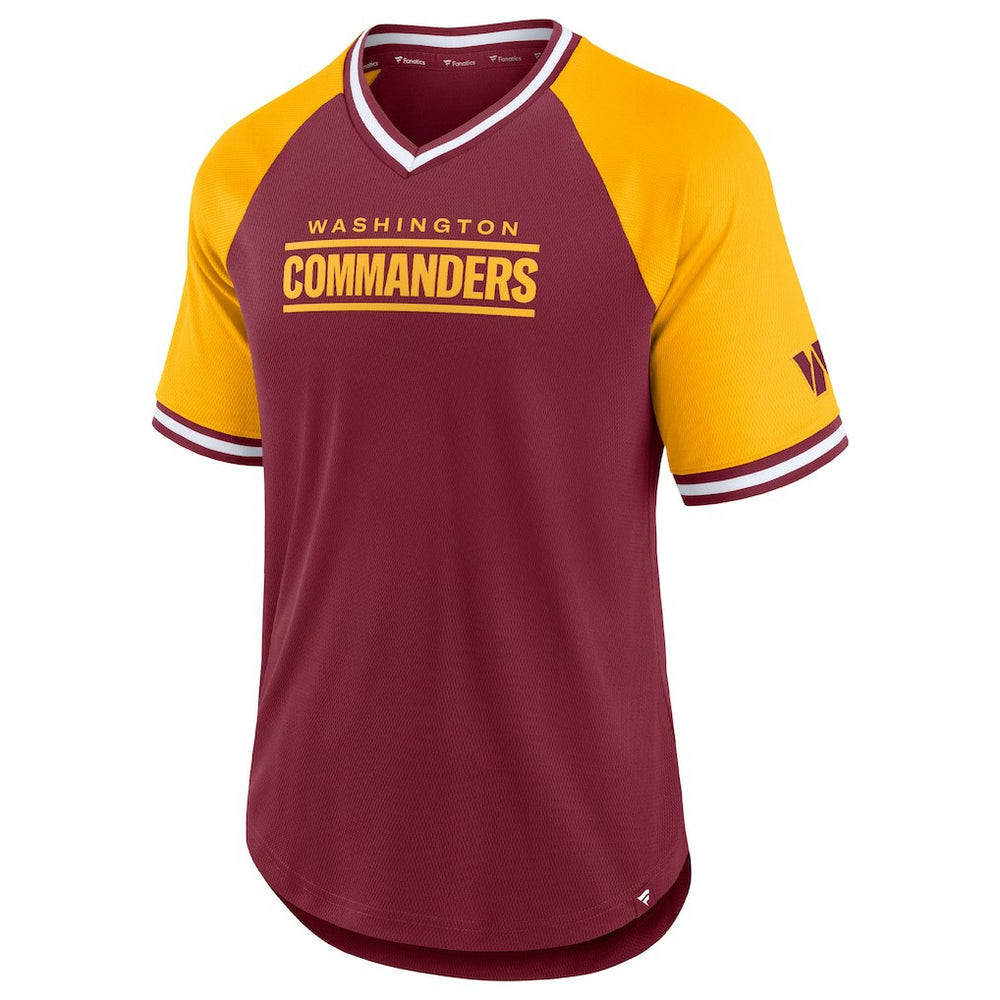 Second Wind Raglan V-Neck T-Shirt - Washington Commanders