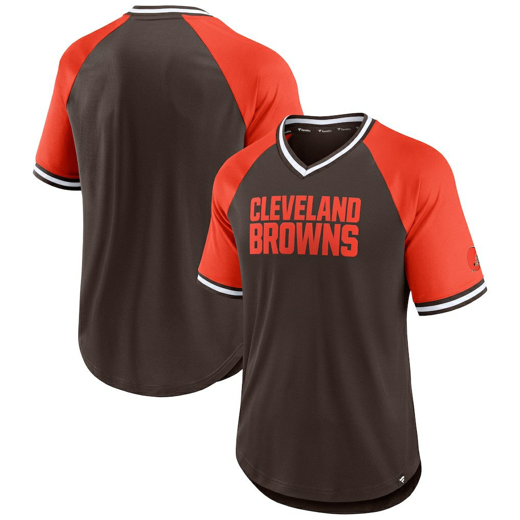 Second Wind Raglan V-Neck T-Shirt - Cleveland Browns