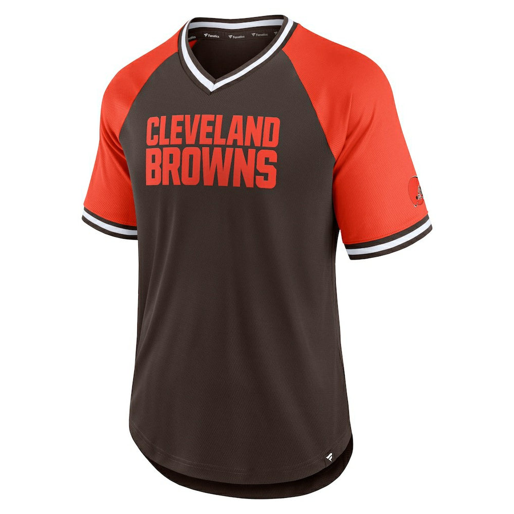Second Wind Raglan V-Neck T-Shirt - Cleveland Browns