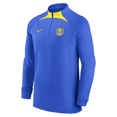 Club America 2022/23 Strike Drill Performance Raglan Quarter-Zip Long Sleeve Top - Nike Blue