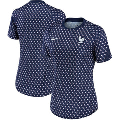 France National Team Women's 2022/23 Pre-Match Home Performance Top - Nike Navy